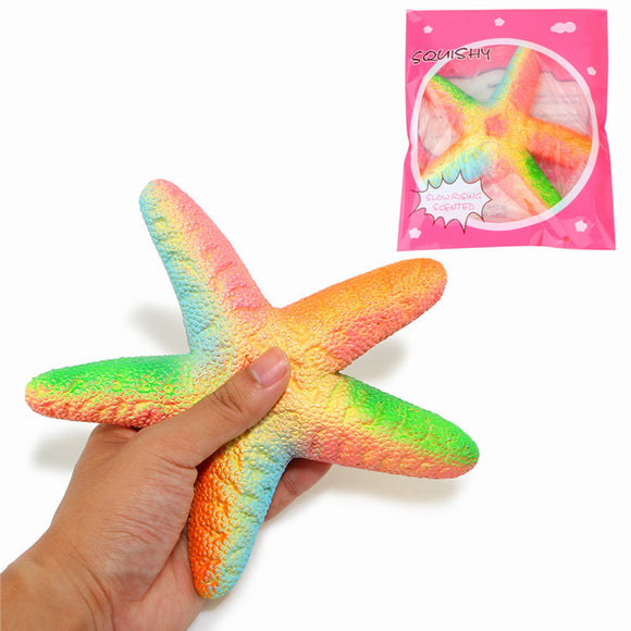 Jumbo Kawaii squishy Rainbow Starfish Squishy Scented Slow Rising Cute Soft Toy