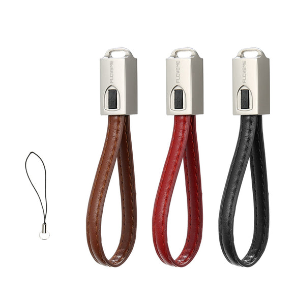 Floveme 2A Type C Leather Portable Fast Charging Data Cable For Xiaomi Mi8 Mi9 HUAWEI P30 Mate30 S9 S10 Note