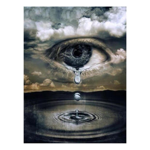 5D Diamond Painting Rhinestone Full Mosaic Craft Eye With Tears Cross Stitch Home Decorations