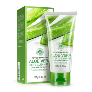 BIOAQUA Aloe Vera Facial Cleanser Refresh Moisture Repairing Plant Extract Gentle Face Washing