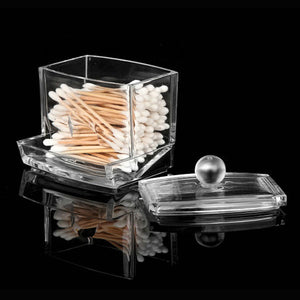 Q-tip Storage Boxes Cotton Swab Holder Clear Acrylic Cosmetic Makeup Case Hotel Supplies