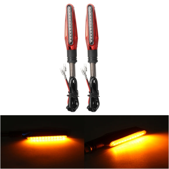 12V Pair Of Yellow Motorcycle LED Indicators Turn Signals Universal