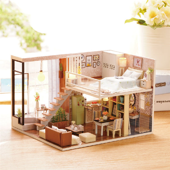 CuteRoom L-020-B Waiting For The Time DIY Dollhouse Cover Music House Miniature Model