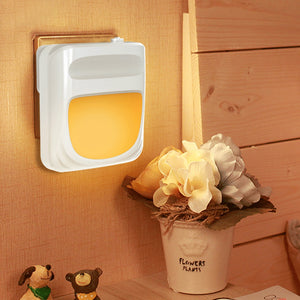 Light Sensor Plug-in Dimmable LED Night Light Bedside Wall Lamp Home Indoor Decor AC100-240V