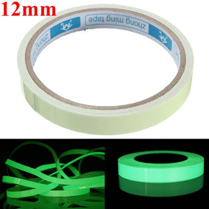 Self Adhesive Green Luminous Tape Waterproof Photoluminescent Tape 12mm Wide Glow In The Dark Stage