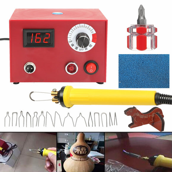 50W 220V Digital Multifunction Pyrography Machine + 1pc Wood Burning Pen