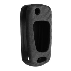 3 Button Carbon Fiber Style Silicone Remote Key Case For Hyundai I20 I30 IX35