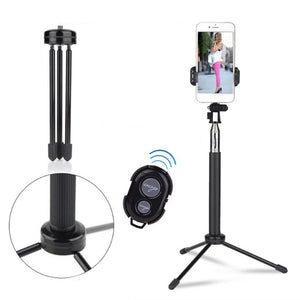 Bakeey bluetooth Self-timer Shutter Selfie Stick Tripod For Gopro Sport Camera Cell Phone