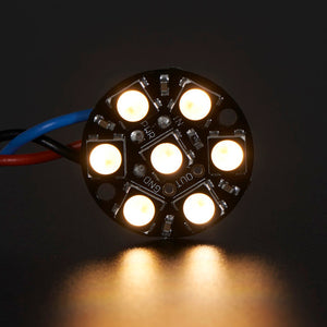 5Pcs Round 7x 5050 RGBW Cool White LED 6000K Display With Integrated Drivers Module