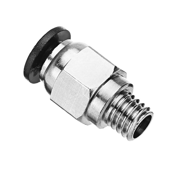 10Pcs 4.3mm Bore Pneumatic Connectors PC4-M6 Fit 4mm PTFE Tube Connector Coupling Feed Inlet