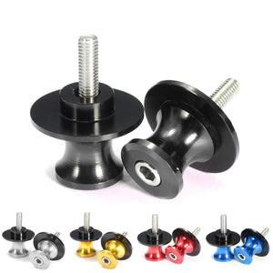 6mm Motorcycle CNC Aluminum Swing Arm Paddocks Stand Bobbins Sliders Spools