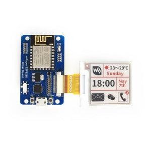 Waveshare 1.54 Inch Bare e-Paper Screen + Driver Board Onboard ESP8266 Module Wireless WiFi Red Black and White Display