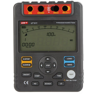 UNI-T UT511 1000V 10Gohm Digital Insulation Resistance Tester Meter MegOhm Meter Low Ohm Ohm Meter Volt Meter