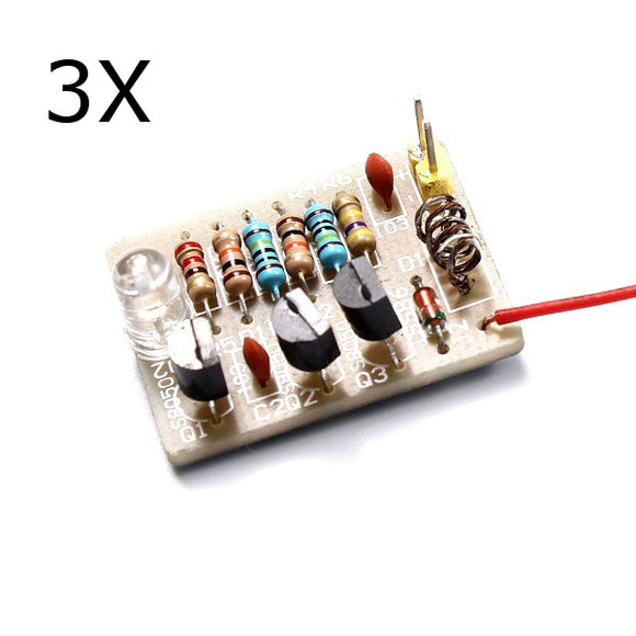 3Pcs 3-12V GSM Mobile Phone Signal Flashlight DIY Kit Electronic Circuit Training Suite