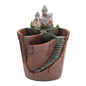 Sky Garden Potted Micro Landscape Meat Plant Pots Castle Resin Decoration