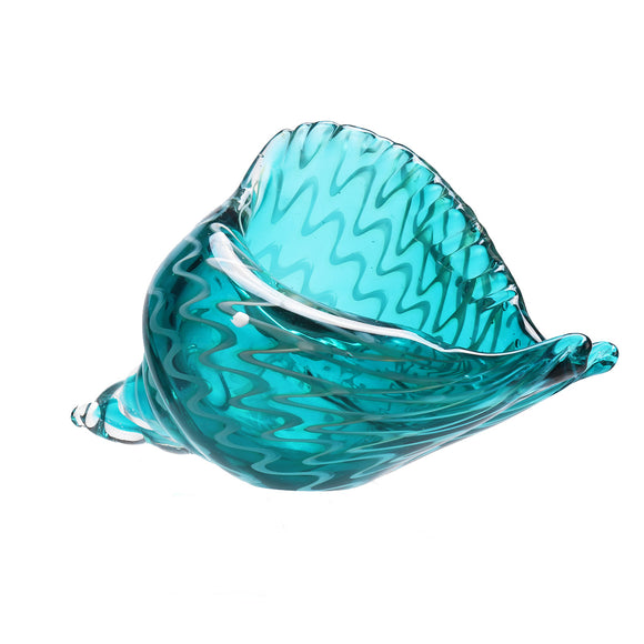 Hand Blown Glass Murano Art Seashell Conch Sculpture Ocean Figurines Home Room Decorations