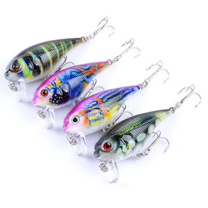 ZANLURE 4PCS 5.5CM 9G Fishing Lures Bass Crankbaits Fishing Bait Hook Lifelike 3D Eyes Lure