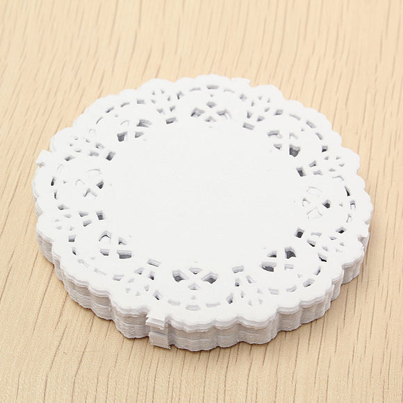 180pcs 3.5'' White Paper Lace Round Doilies Wedding Party Craft Decorations 8.8cm