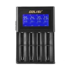 Golisi S4 HD LCD Display Smart Li-ion Ni-cd/Ni-md/AAA/AA Battery Charger