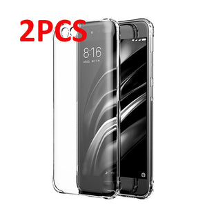 2PCS Ultra Thin Shockproof Transparent Soft TPU Back Case For Xiaomi Mi6 Mi 6