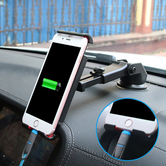 Bakeey Multifunctional Phone Stand Suction Cup Car Dashboard Holder Bracket for Smartphone iPad GPS