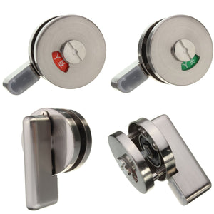 Stainless Steel Bathroom Toilet Door Indicator Turn Release Lock Latch Bolt