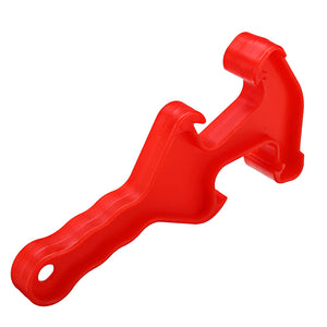 Effetool Pail Opener Double-end Plastic Bucket Paint Barrel Can Lid Opener Wrench Tool Red