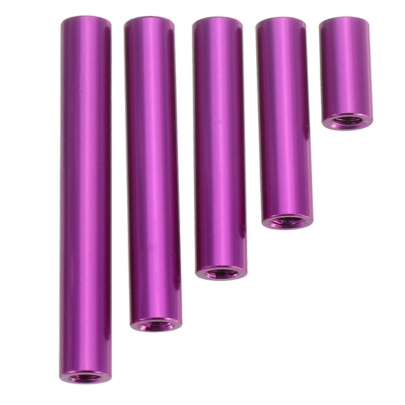 Suleve M3AR8 M3 Aluminum Alloy Standoff Studs 10-35mm Purple Round PCB Board Standoffs 10pcs