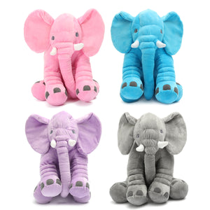 30x35cm Baby Lumbar Pillow Long Nose Elephant Doll Pillow Soft Plush Stuff Toys