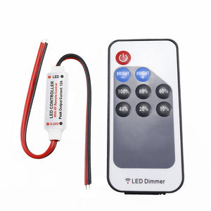 DC5-24V LED RF Controller Dimmer 9 Keys Wireless Remote Control for Single Color Strip Light