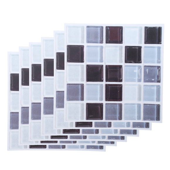 6Pcs/Set PVC Wall Sticker Stair Tile Sticker Removable Floor Border Waterproof for Decorations