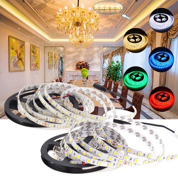 5M 72W SMD5050 Non-Waterproof 300LEDs Flexible Strip Tape Light for Home Decoration DC24V