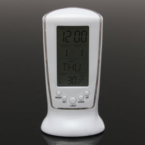 Multifunction Alarm Clock Calendar Thermometer Digital LCD LED Blue Backlight