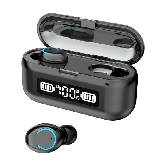 F9 TWS Wireless bluetooth 5.1 Earphone Mini Portable 2000mAh Power Bank IPX7 Waterproof Stereo Earbuds Headphone with Mic