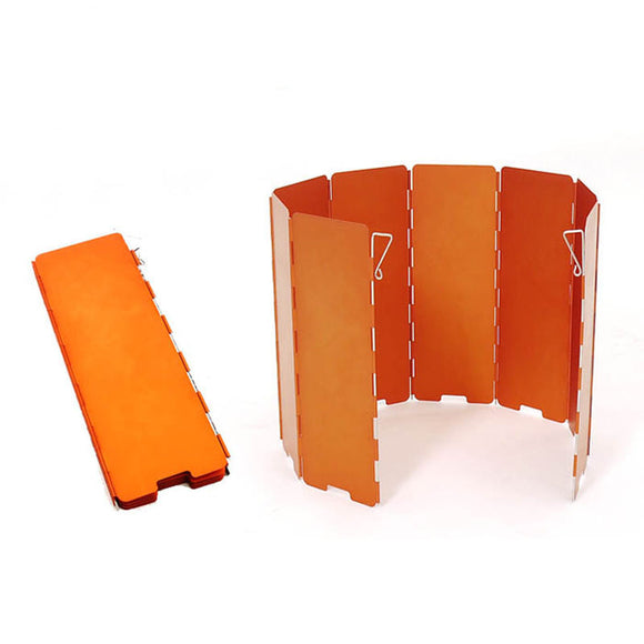 Fire Maple 8-Plates Wind Shield Camping Picnic Aluminum Stove Wind Screen FMW-508 225g Orange