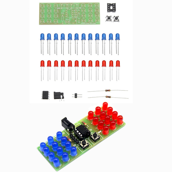 10pcs DIY Two Color LED Thunderbolt Flash Kit Teaching Kit