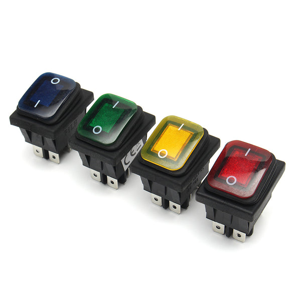 ON/OFF 12V 16A 6 Pin LED Single Rocker Toggle Switch Waterproof SPST For Car Boat