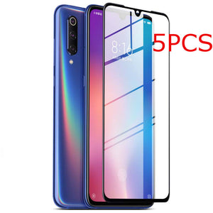 5 PCS BAKEEY Anti-Explosion Full Cover Full Gule Tempered Glass Screen Protector for Xiaomi Mi9 / Mi 9 Transparent Edition