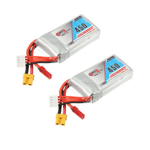 2 X Gaoneng GNB 11.1V 450mAh 80/160C 3S Lipo Battery JST/XT30 Plug