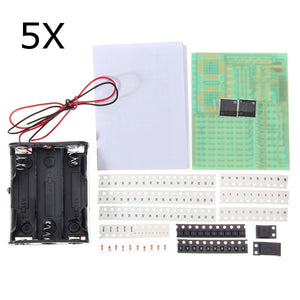 5Pcs HKT002 SMD Soldering Practice Board Electronic Components DIY Learning Kit