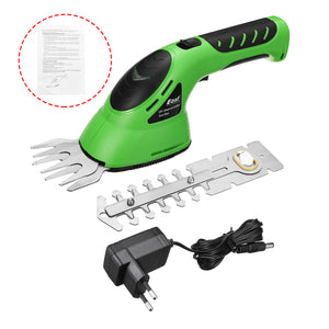 2 In 1 Rechargeable Cordless Pruning Shears Grass Lawn Mower Garden Hedge Trimmer