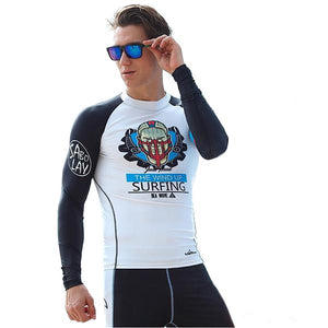 Men Diving Suit shirts Tops Long Sleeve Swimwear Waterproof Quick Drying Clothing Surfing Snorke