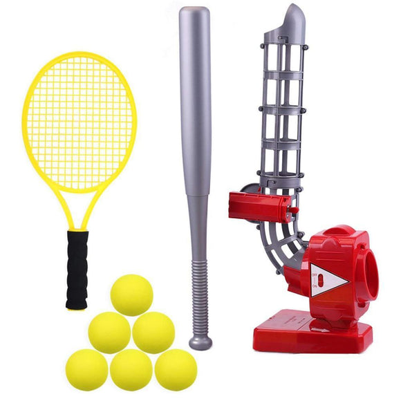 Auto Self-motion Pitching Training Machine Baseball Tennis Ball Racket for Kid