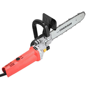 220V 1000W 10000RPM Electric Angle Grinder with 12 inch Chain Saw Chainsaw Bracket Set