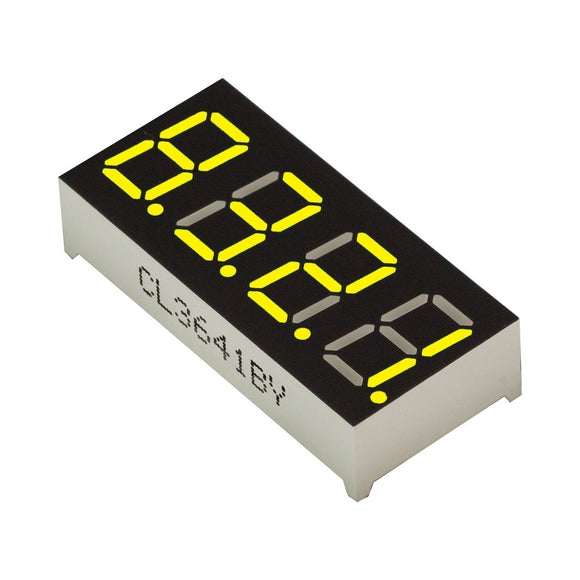 5Pcs 0.36 Inch 4 Digit LED 7 Segments Red/Yellow Clock Display Tube 30*14mm Module Common Anode