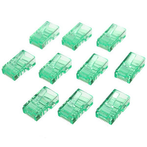 50PCS 8 Pin Cat5E RJ45 Network Cable Modular Plug Gold Plated Connector Adapter