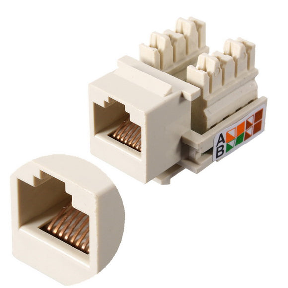 Cat5e RJ45 LAN Wall Punch Down Keystone Jack Modular Network Ethernet White