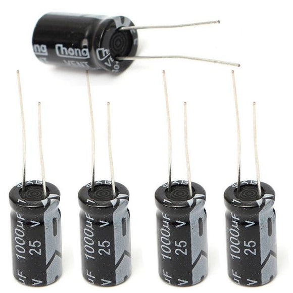 200pcs 1000uF 25V Radial Electrolytic Capacitor 10 x 17mm 105C