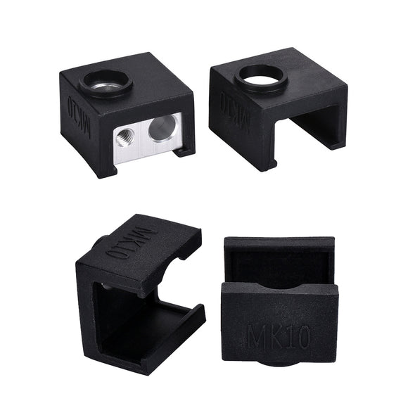 MK10 Black Silicone Protective Case for Aluminum Heating Block 3D Printer Part