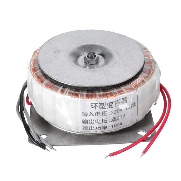 AC220V to Dual 24V+24V 100W+100W Toroidal Transformer Power Supply Suitable For High Power 100W Amplifier Board